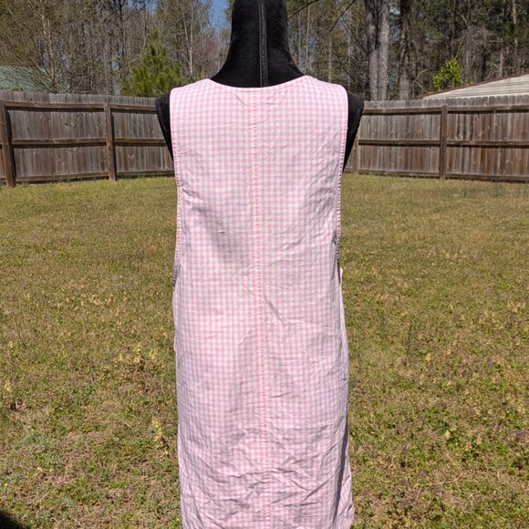 Pink Gingham Overalls Dress Taps Size M - Picture 6 of 7